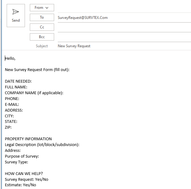 Survey Request E-mail